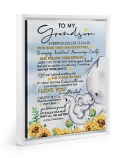 I LOVE YOU - GRANDMA TO GRANDSON Floating Framed Canvas Prints White tile
