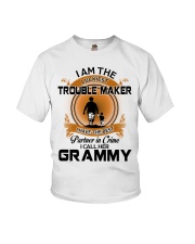 I AM THE LUCKIEST TROUBLE MAKER - GREAT GIFT FOR GRANDSON Youth T-Shirt front