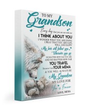 I THINK ABOUT YOU - LOVELY GIFT FOR GRANDSON 11x14 Gallery Wrapped Canvas Prints front