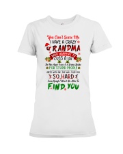 YOU CAN'T SCARE ME - I HAVE A CRAZY GRANDMA Premium Fit Ladies Tee tile
