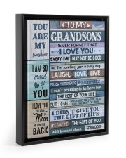 EVERY DAY MAY NOT BE GOOD - GIFT FOR GRANDSONS Floating Framed Canvas Prints Black tile