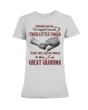 THEY ARE MY WORLD - PERFECT GIFT FOR GREATGRANDMA Premium Fit Ladies Tee tile