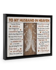 TO MY HUSBAND IN HEAVEN Floating Framed Canvas Prints Black tile