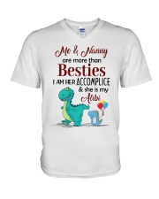 I Am Her Accomplice - Best Gift For Grandson V-Neck T-Shirt tile