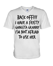 WONDERFUL GIFT FROM GANGSTA GRANNY TO GRANDSON V-Neck T-Shirt tile