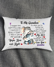 YOU WILL FEEL MY LOVE - FROM GRANDMA TO GRANDSON Rectangular Pillowcase aos-pillow-rectangle-front-lifestyle-1