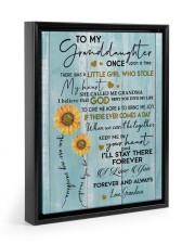 I LOVE YOU FOREVER - BEST GIFT FOR GRANDDAUGHTER Floating Framed Canvas Prints Black tile