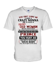 YOU CAN'T SCARE ME - BEST GIFT FOR GRANDSON V-Neck T-Shirt tile