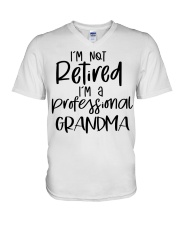 I'm Not Retired - I'm A Professional Grandma - Perfect Gift For Grandma V-Neck T-Shirt tile