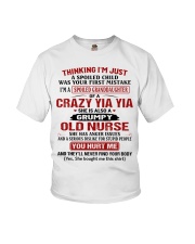 I'M A SPOILED GRANDDAUGHTER CRAZY YIA YIA Youth T-Shirt front