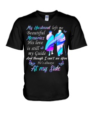 HE'S ALWAYS AT MY SIDE V-Neck T-Shirt tile