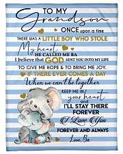 MY HEART - BA TO GRANDSON Small Fleece Blanket - 30" x 40" front