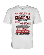 She Loves Me And Treats Me Like A Prince - Best Gift For Grandson V-Neck T-Shirt tile