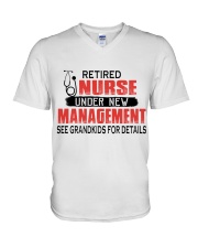 UNDER NEW MANAGEMENT - PERFECT GIFT FOR NURSE V-Neck T-Shirt tile