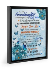 BELIEVE IN YOURSELF - BEST GIFT FOR GRANDDAUGHTER Floating Framed Canvas Prints Black tile