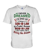 Living The Dream - Best Gift For Son-in-law V-Neck T-Shirt tile