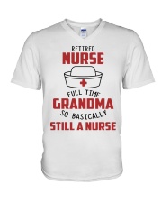 RETIRED NURSE - PERFECT GIFT FOR GRANDMA V-Neck T-Shirt tile