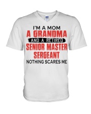 NOTHING SCARES ME - GIFT TO SENIOR MASTER SERGEANT V-Neck T-Shirt tile