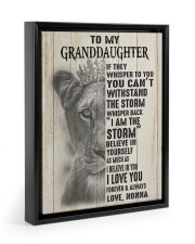 I AM THE STORM - GREAT GIFT FOR GRANDDAUGHTER Floating Framed Canvas Prints Black tile