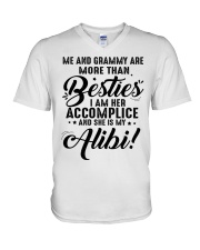 SHE IS MY ALIBI - SPECIAL GIFT FOR GRANDCHILD V-Neck T-Shirt tile