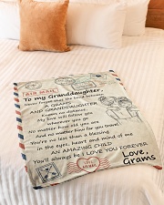 I LOVE YOU FOREVER FROM GRAMS TO GRANDDAUGHTER Small Fleece Blanket - 30" x 40" aos-coral-fleece-blanket-30x40-lifestyle-front-01
