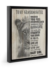 LOVE LIFE - LOVELY GIFT FOR GRANDDAUGHTER Floating Framed Canvas Prints Black tile