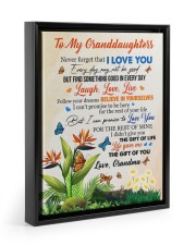NEVER FORGET THAT I LOVE YOU - GREAT GIFT FOR GRANDDAUGHTERS Floating Framed Canvas Prints Black tile