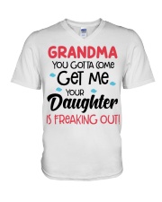 YOU GOTTA COME GET ME - GIFT FOR GRANDKIDS V-Neck T-Shirt tile