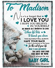 THIS OLD WOLF'LL ALWAYS HAVE YOUR BACK TO MADISON Large Fleece Blanket - 60" x 80" front