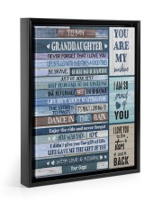 JUST DO YOUR BEST SPECIAL GIFT FOR GRANDDAUGHTER Floating Framed Canvas Prints Black tile
