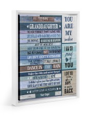 JUST DO YOUR BEST SPECIAL GIFT FOR GRANDDAUGHTER Floating Framed Canvas Prints White tile