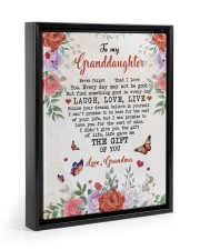 NEVER FORGET THAT I LOVE YOU - GREAT GIFT FOR GRANDDAUGHTER Floating Framed Canvas Prints Black tile