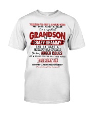 I'M A SPOILED GRANDSON OF A CRAZY GRAMMY Premium Fit Mens Tee tile