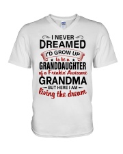 LIVING THE DREAM - LOVELY GIFT FOR GRANDDAUGHTER V-Neck T-Shirt tile