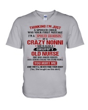 I'M A SPOILED GRANDSON OF A CRAZY NONNI V-Neck T-Shirt tile