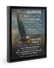 I LOVE YOU - GRANDSON GIFT WITH EAGLE 11x14 Black Floating Framed Canvas Prints thumbnail