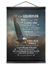 I LOVE YOU - GRANDSON GIFT WITH EAGLE 12x16 Black Hanging Canvas thumbnail