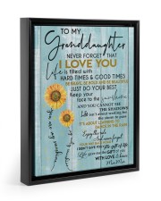 I LOVE YOU - GREAT GIFT FOR GRANDDAUGHTER Floating Framed Canvas Prints Black tile