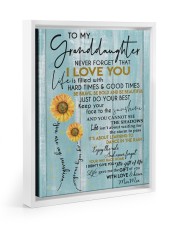 I LOVE YOU - GREAT GIFT FOR GRANDDAUGHTER Floating Framed Canvas Prints White tile