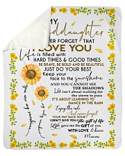 I LOVE YOU - GRANDDAUGHTER GIFT WITH SUNFLOWER Sherpa Fleece Blanket tile