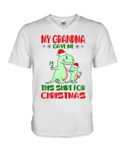 THIS SHIRT FOR CHRISTMAS - GIFT FOR GRANDCHILDREN V-Neck T-Shirt tile
