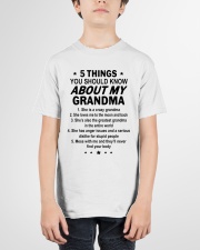 5 THINGS ABOUT MY GRANDMA Youth T-Shirt garment-youth-tshirt-front-01