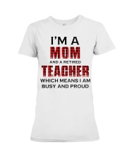 I AM BUSY AND PROUD - GIFT FOR TEACHER Premium Fit Ladies Tee tile