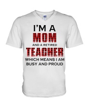 I AM BUSY AND PROUD - GIFT FOR TEACHER V-Neck T-Shirt tile