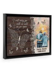 I MISS HIM SO MUCH Floating Framed Canvas Prints Black tile