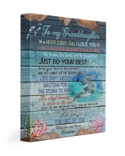 JUST DO YOUR BEST - BEST GIFT FOR GRANDDAUGHTER 11x14 Gallery Wrapped Canvas Prints front