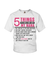 5 THINGS YOU SHOULD KNOW ABOUT MY GRANDMA Youth T-Shirt front