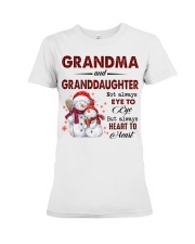 Grandma And Granddaughter Not Always Eye To Eye Premium Fit Ladies Tee tile