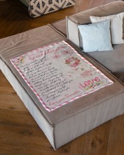 My Love For You Is Forever - Best Gift For Granddaughter Small Fleece Blanket - 30" x 40" aos-coral-fleece-blanket-30x40-lifestyle-front-03a