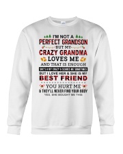 Crazy Grandma Loves Me - Best Gift For Grandson Crewneck Sweatshirt tile